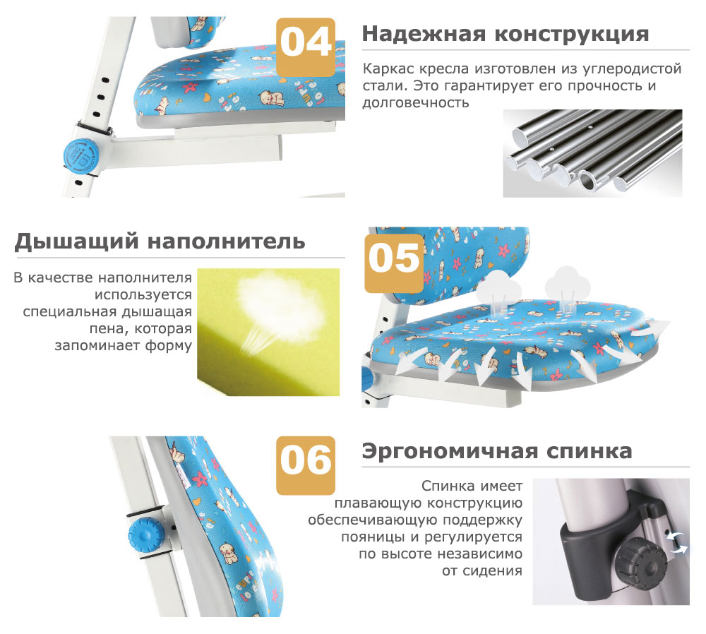 Детское растущее кресло kidsmaster k639 enlightening